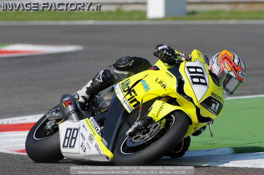 2008-05-11 Monza 0632 Superbike - Warm Up - Shuhei Aoyama - Honda CBR1000RR